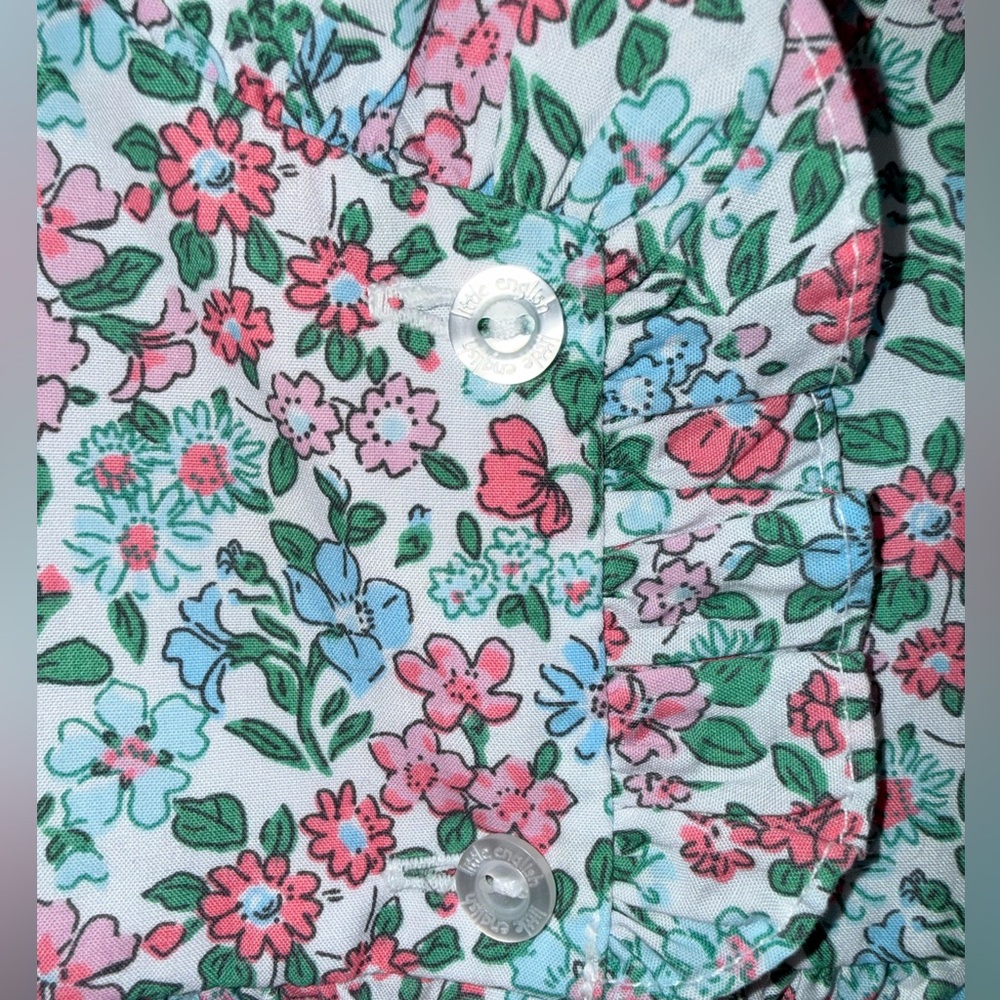 SOLD OUT LITTLE ENGLISH NWOT Canterbury Floral Birdie Romper 18M - Picture 5 of 7
